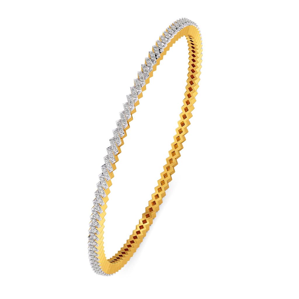 Sparkling Skews Diamond Bangles