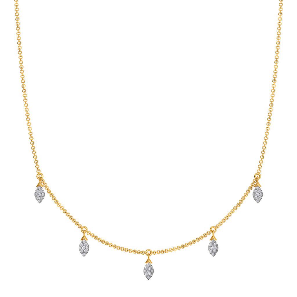 Leafy Leisure Diamond Necklaces