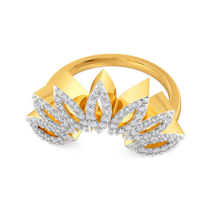 Half Abloom Diamond Rings