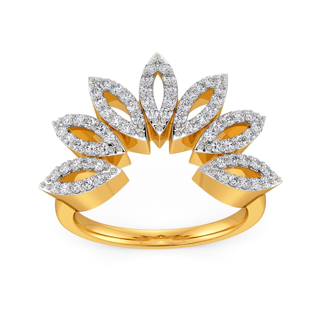 Half Abloom Diamond Rings