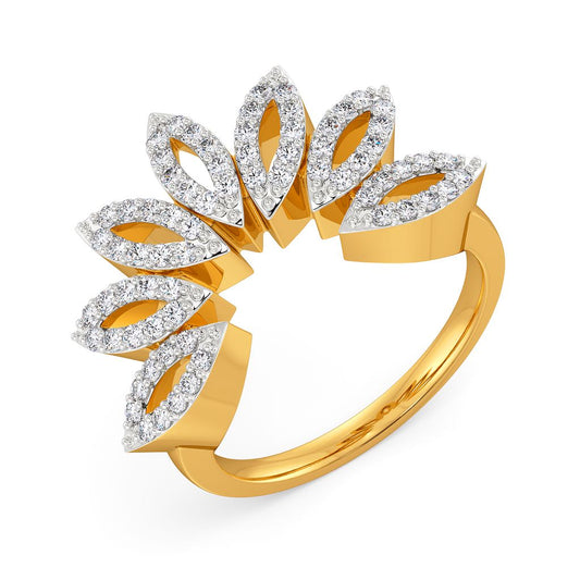 Half Abloom Diamond Rings