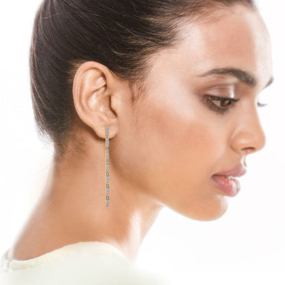 Spark A Square Diamond Earrings