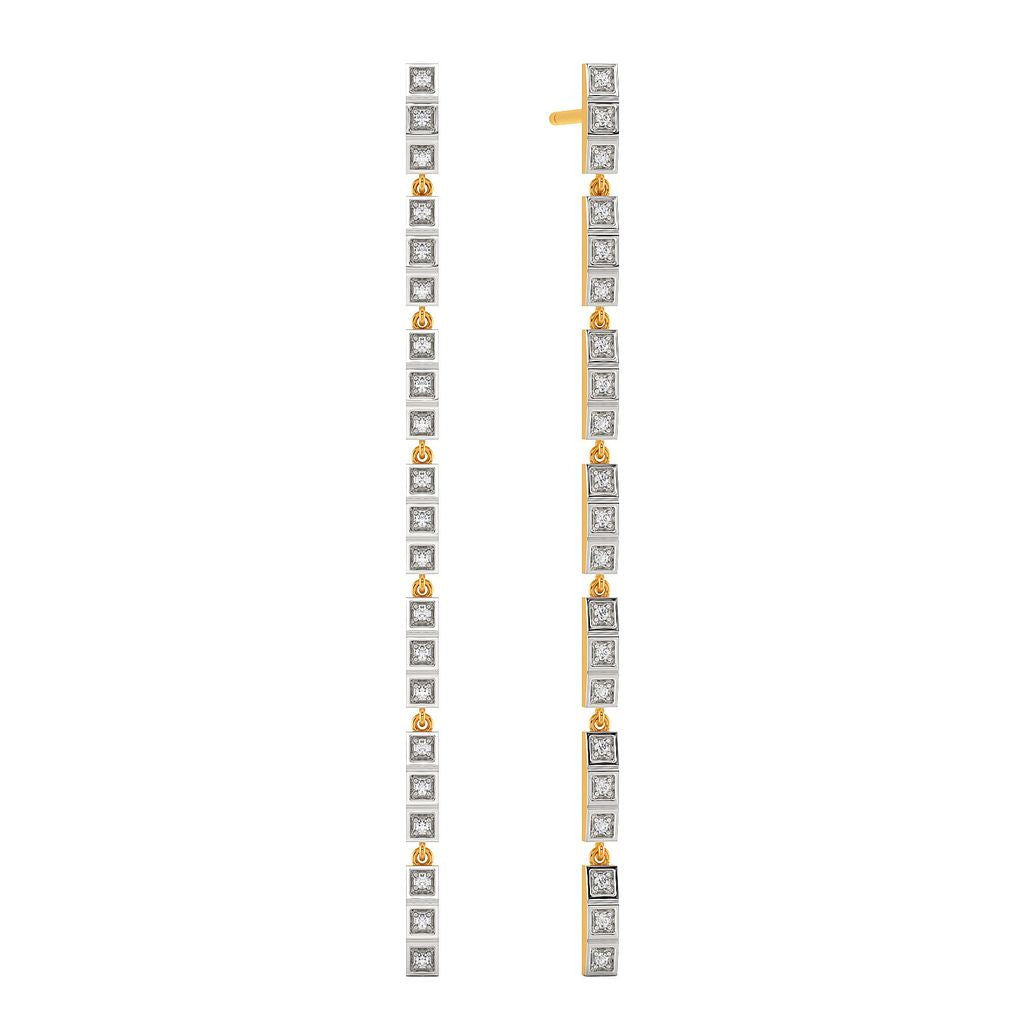 Spark A Square Diamond Earrings