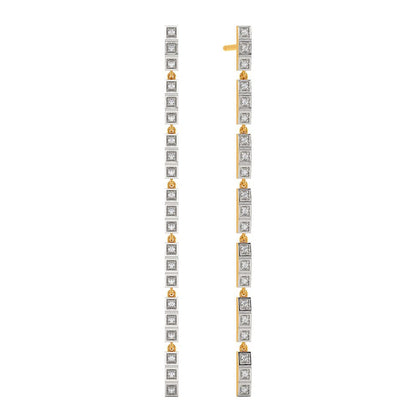 Spark A Square Diamond Earrings