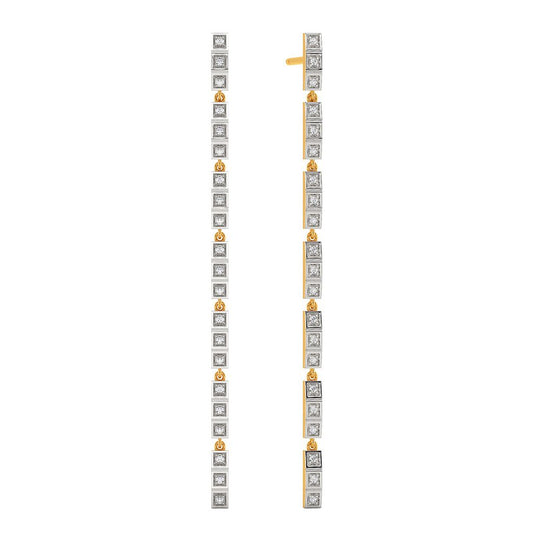 Spark A Square Diamond Earrings