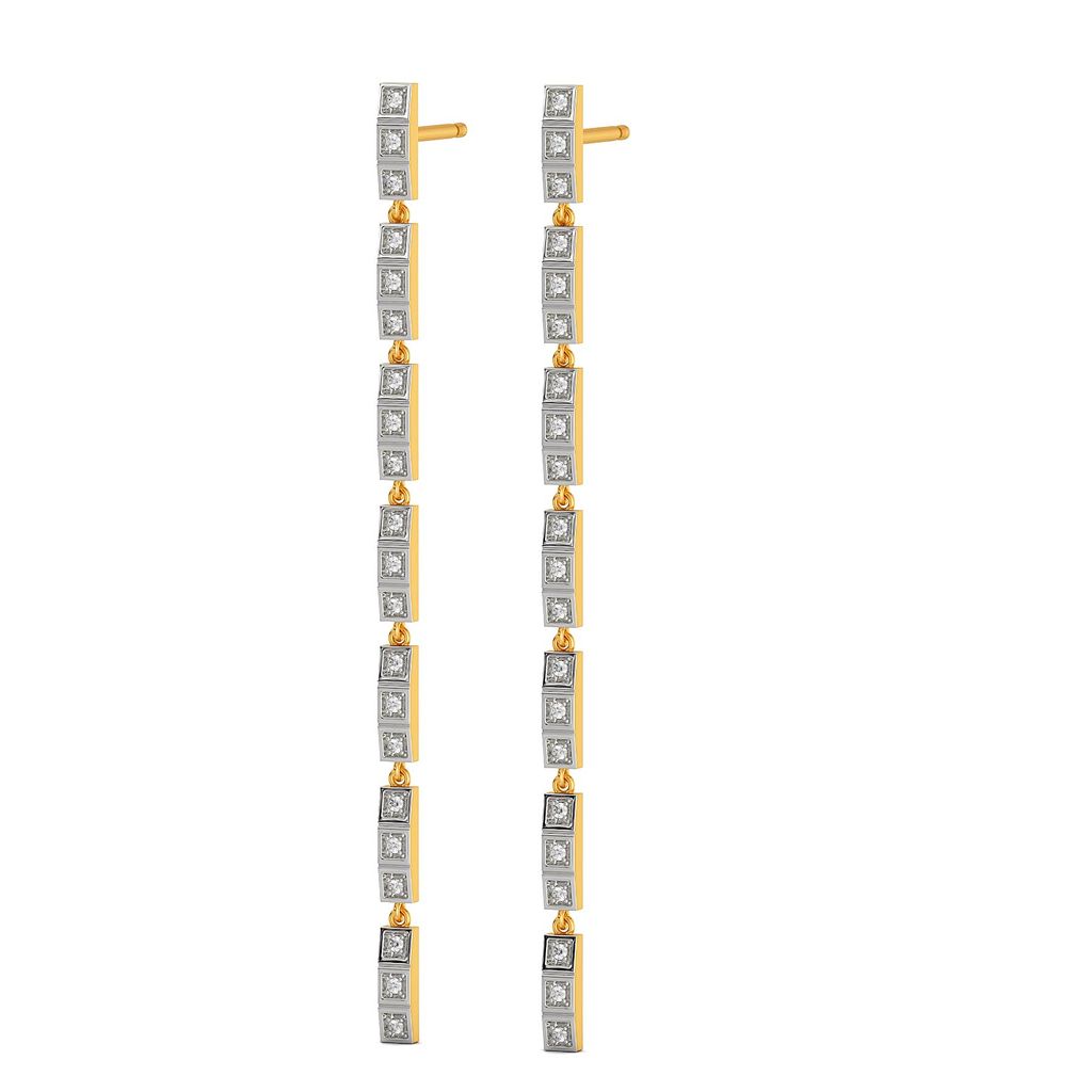 Spark A Square Diamond Earrings