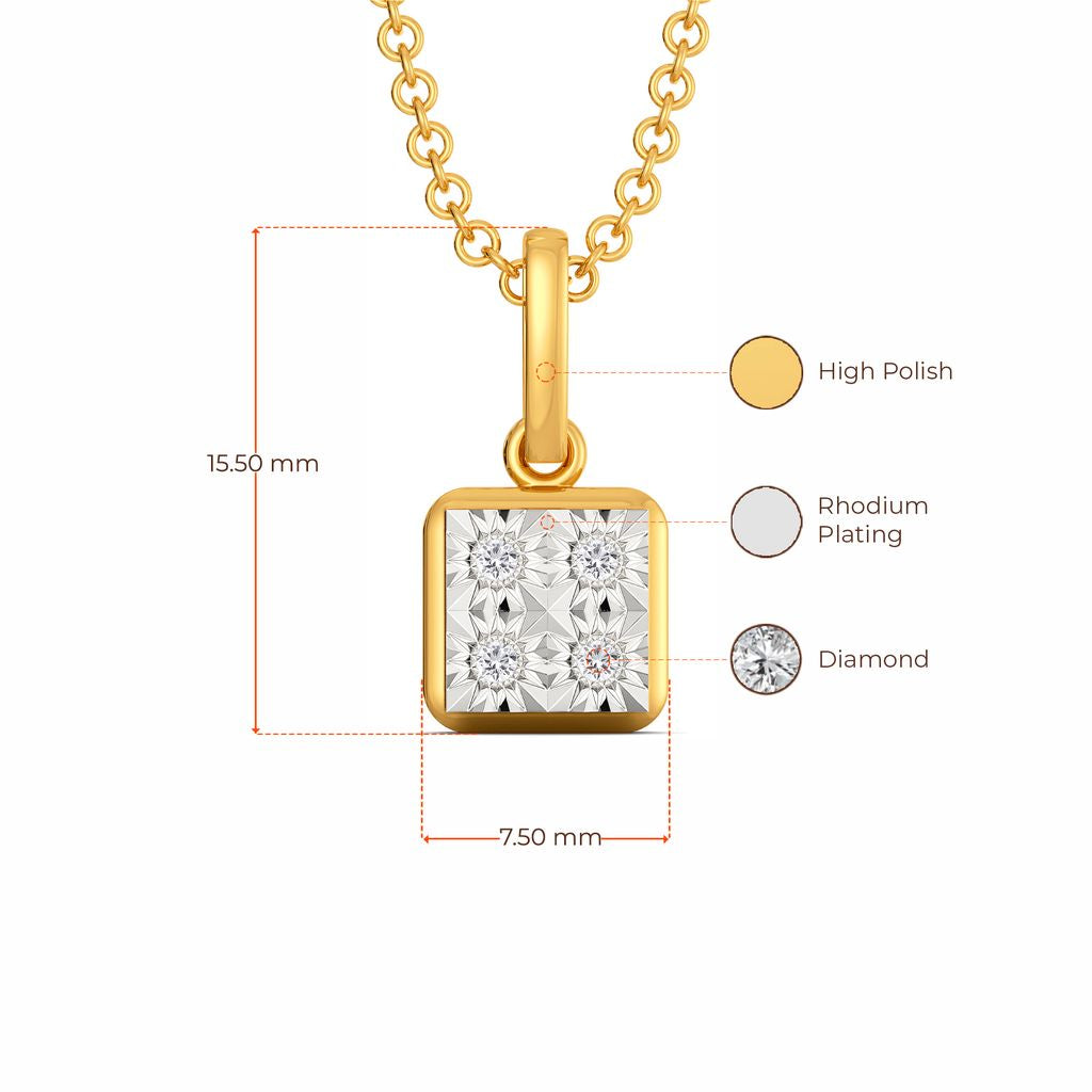 Boxy Banter Diamond Pendants