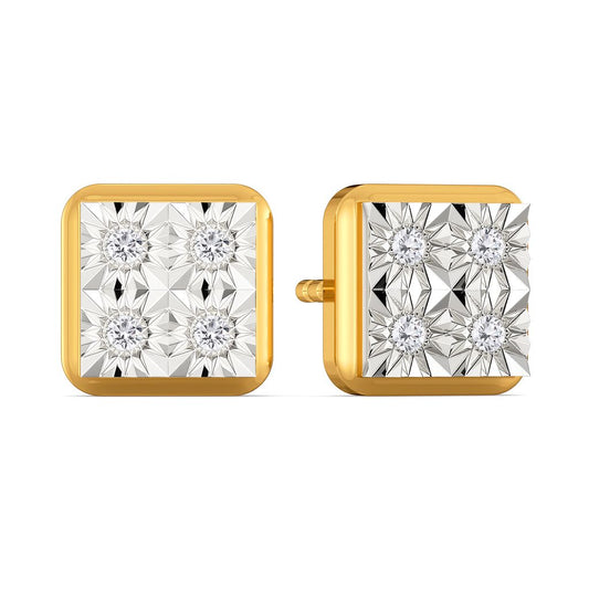Boxy Banter Diamond Earrings