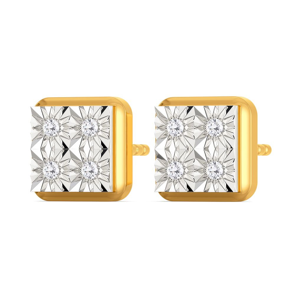 Boxy Banter Diamond Earrings