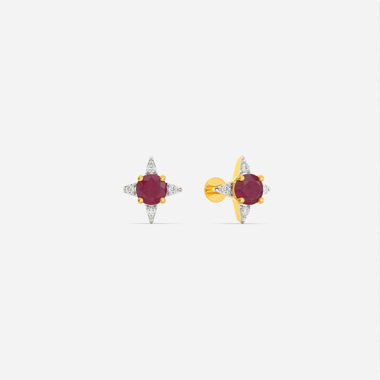 Rise on Ruby Diamond Earrings