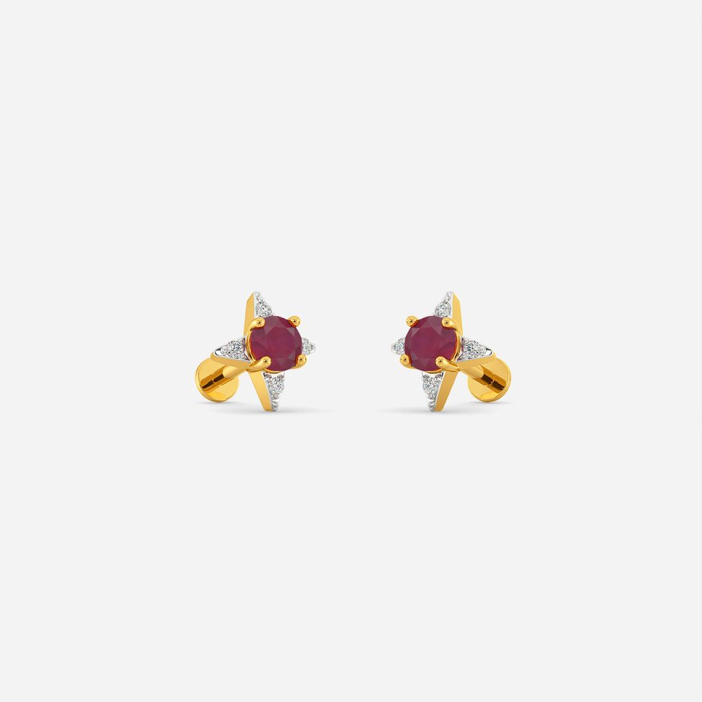 Rise on Ruby Diamond Earrings