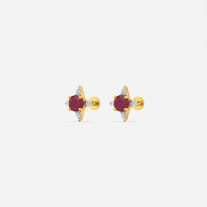 Rise on Ruby Diamond Earrings