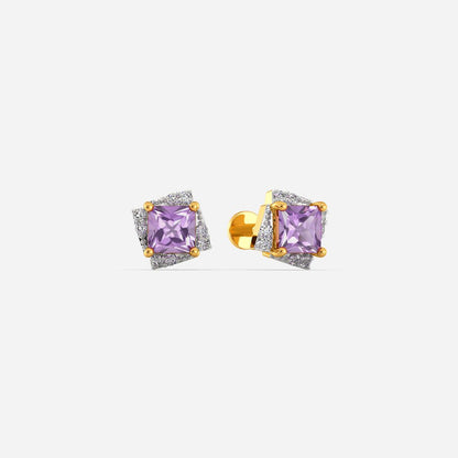 Amethyst Amour Diamond Earrings