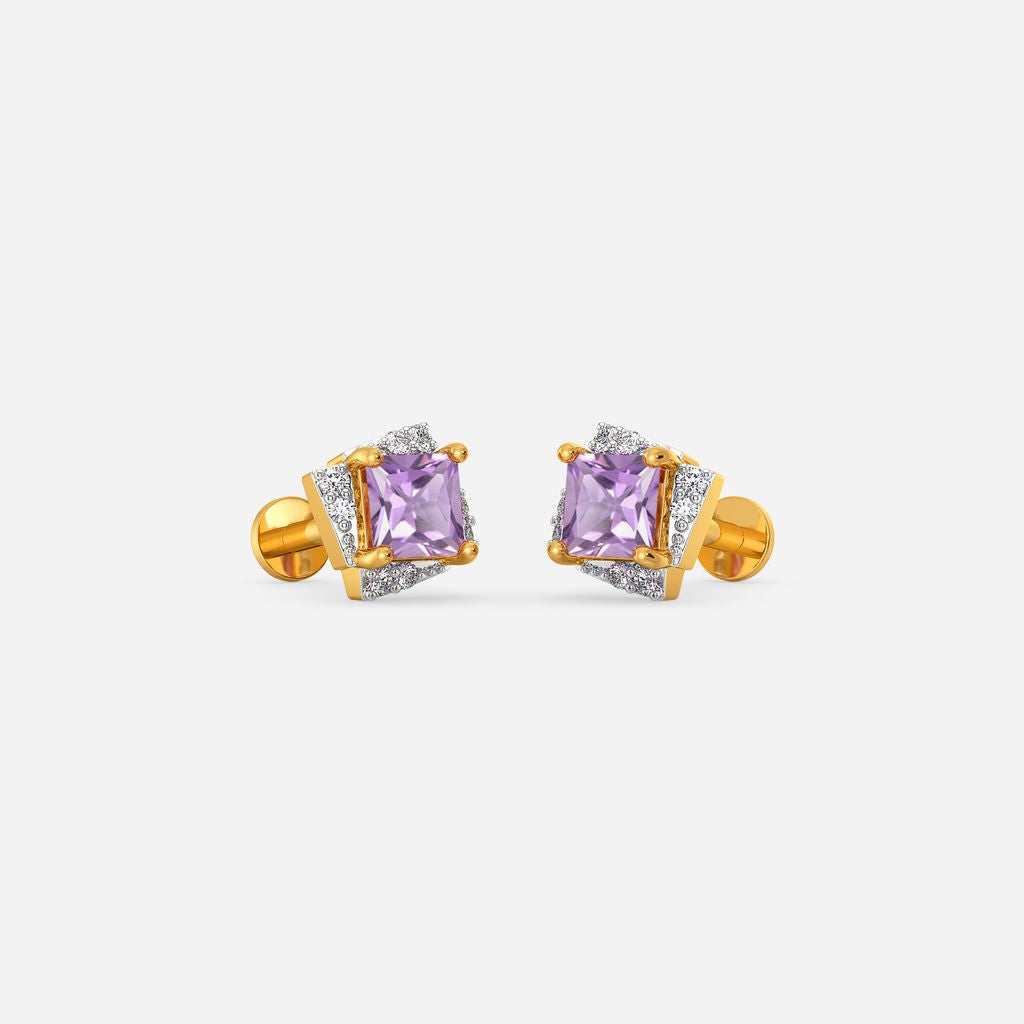 Amethyst Amour Diamond Earrings