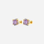 Amethyst Amour Diamond Earrings