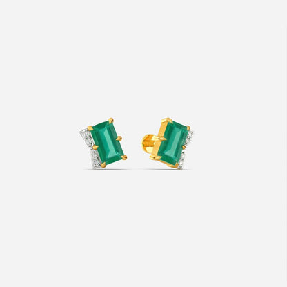 Emerald Embrace Diamond Earrings