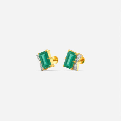 Emerald Embrace Diamond Earrings