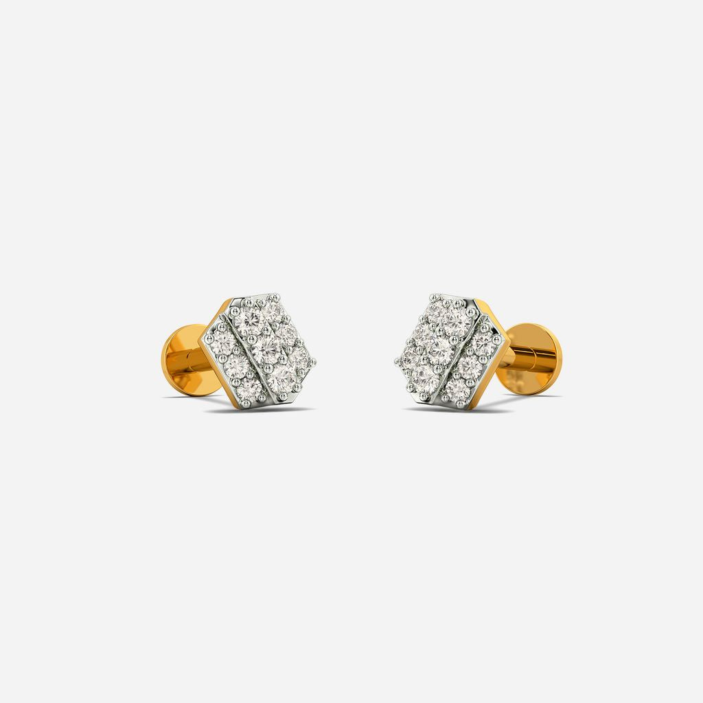 Spotted N Dotted Diamond Earrings