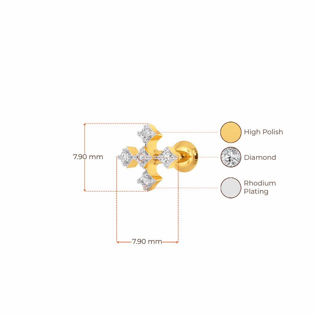 Star Sailing Diamond Nose Pins