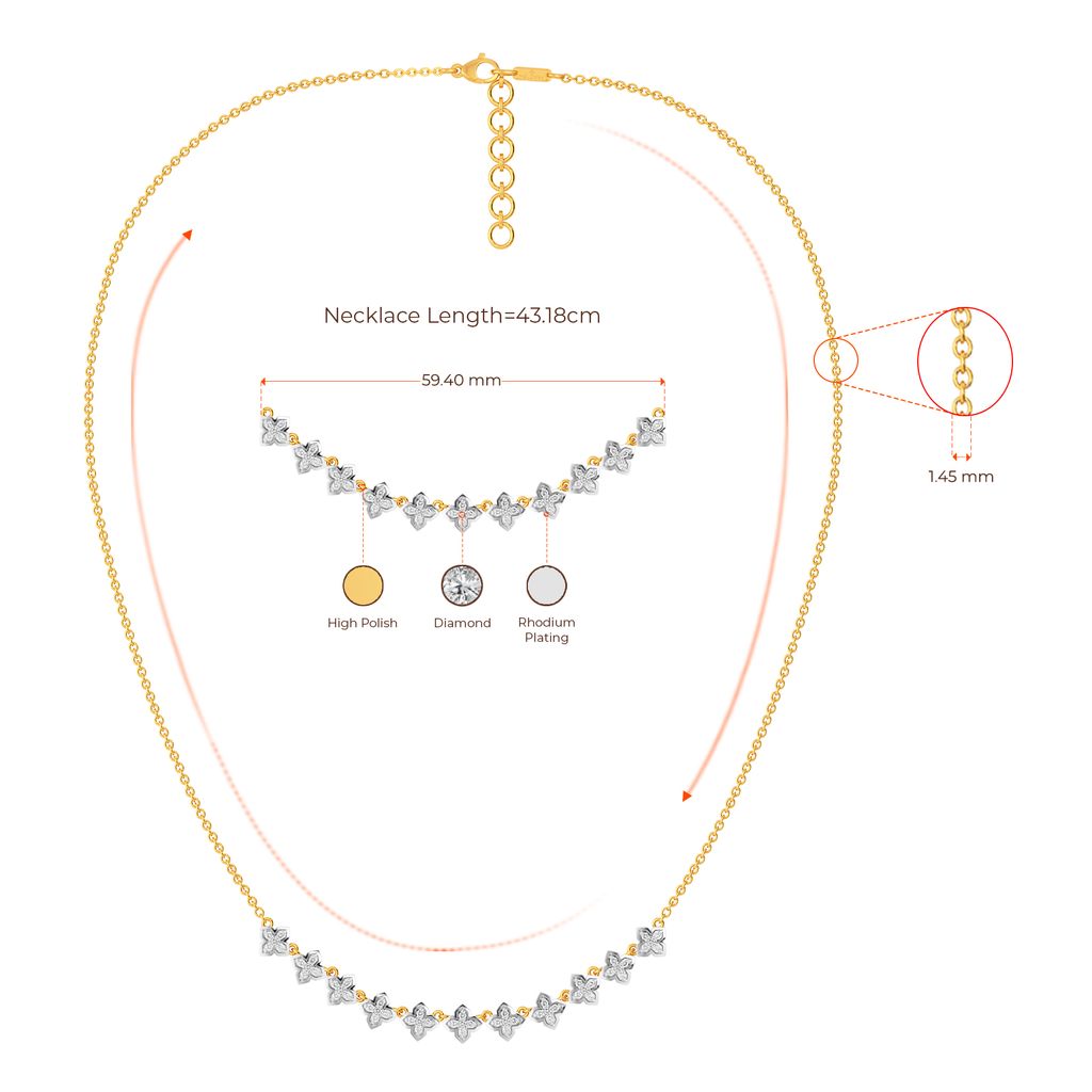 Flower Hour Diamond Necklaces