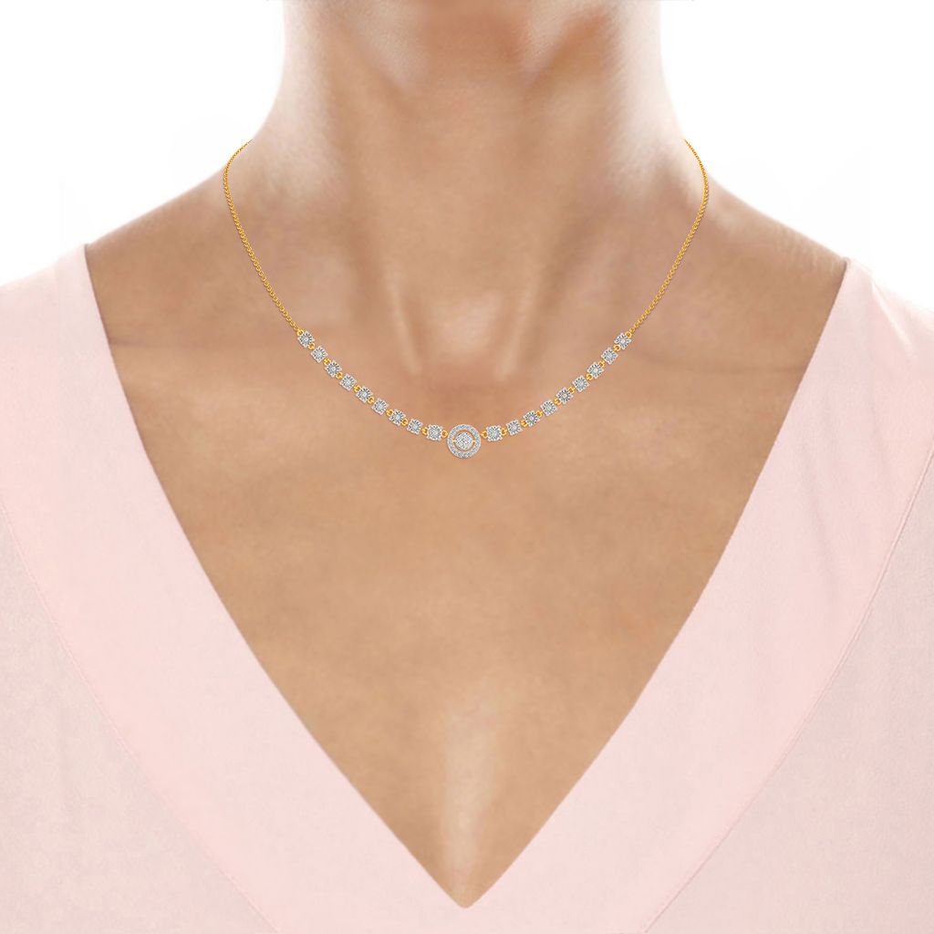 Wink A Wheel Diamond Necklaces