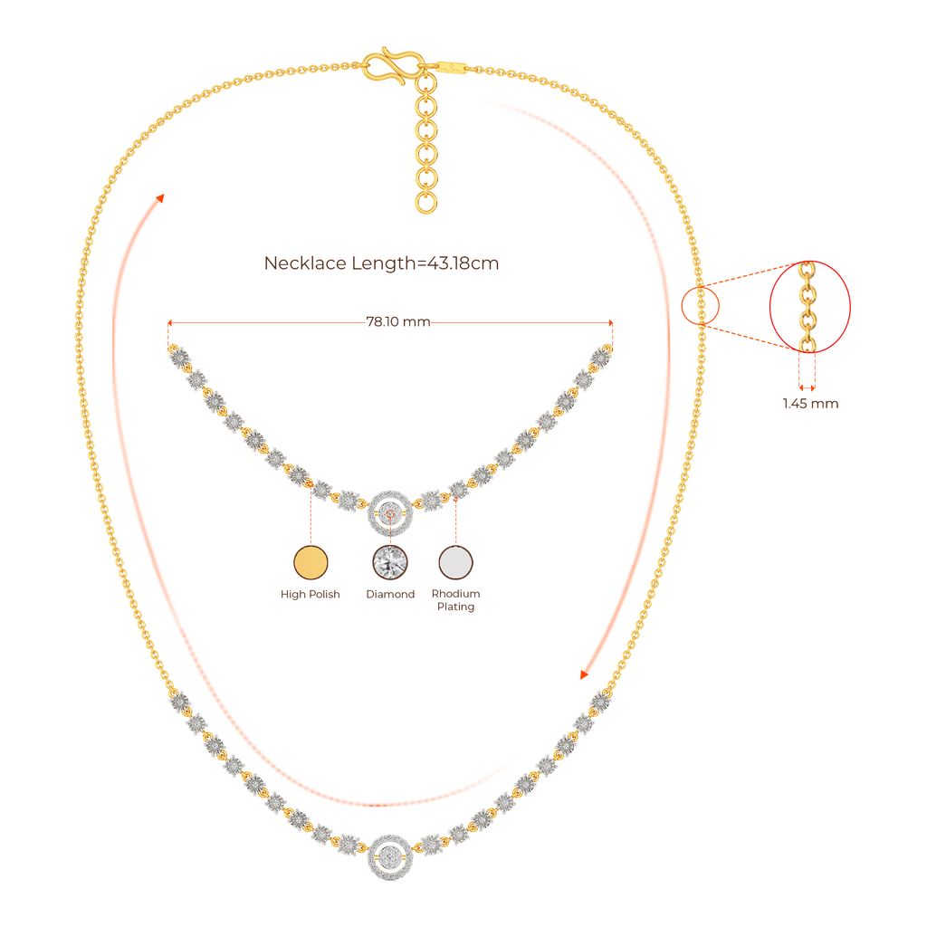 Wink A Wheel Diamond Necklaces