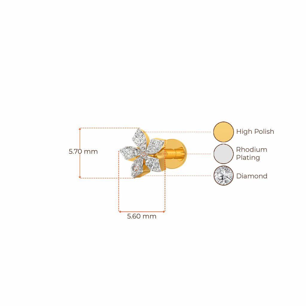 Flower Flakes Diamond Earrings