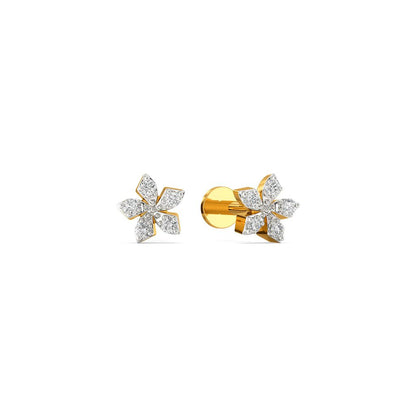Flower Flakes Diamond Earrings