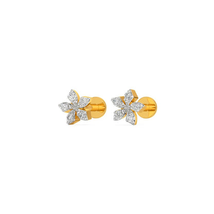 Flower Flakes Diamond Earrings