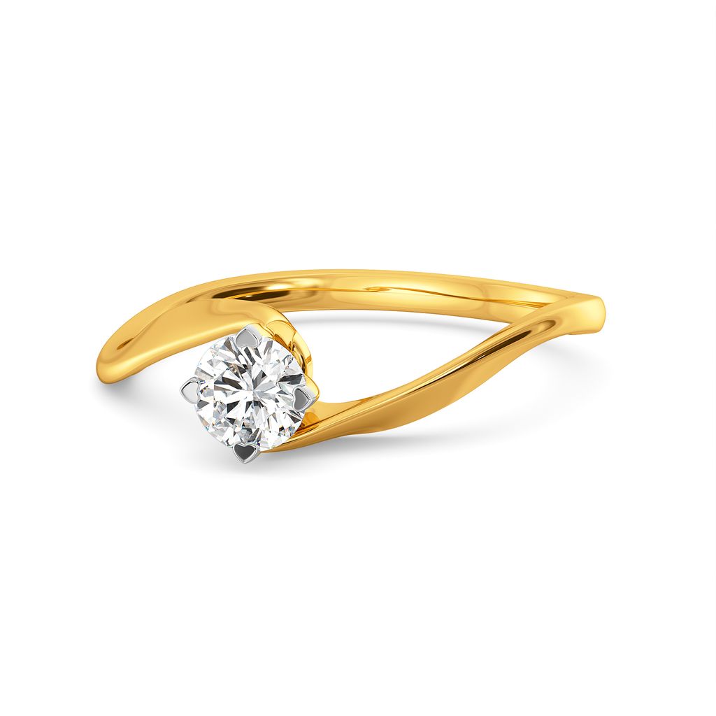 Waves of Love Diamond Rings