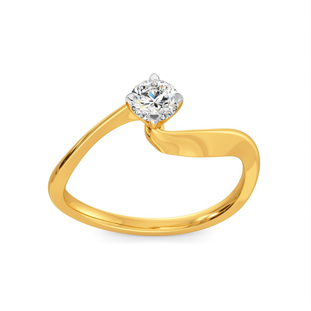 Waves of Love Diamond Rings