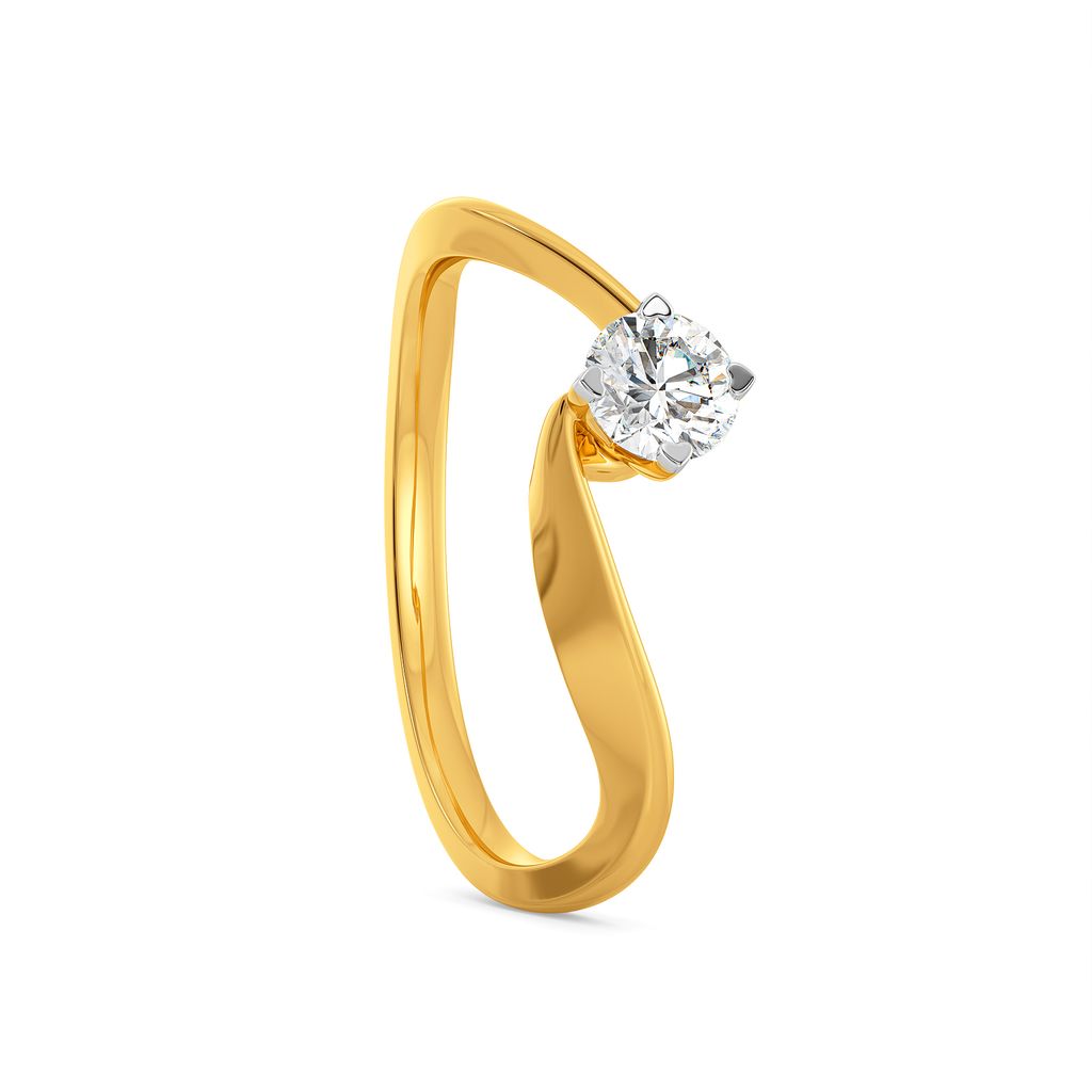 Waves of Love Diamond Rings