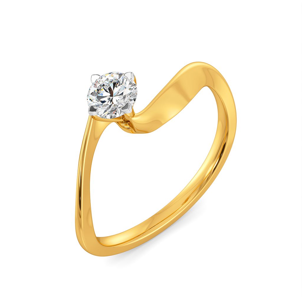 Waves of Love Diamond Rings