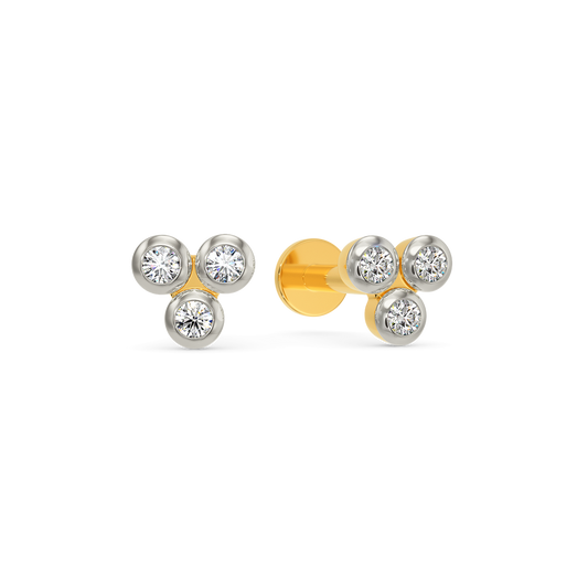 In A Circle Diamond Earrings