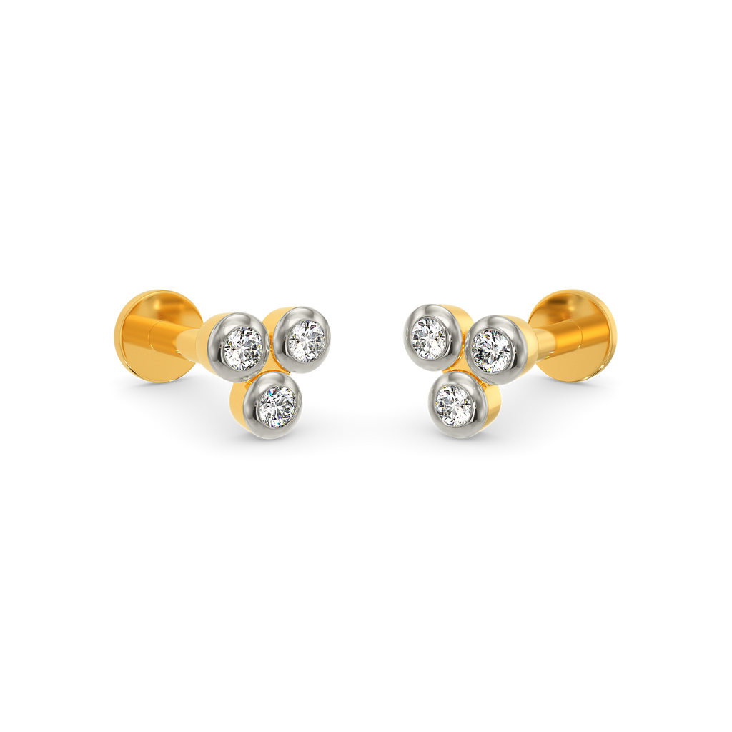 In A Circle Diamond Earrings