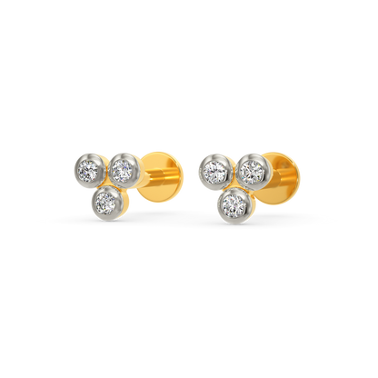 In A Circle Diamond Earrings