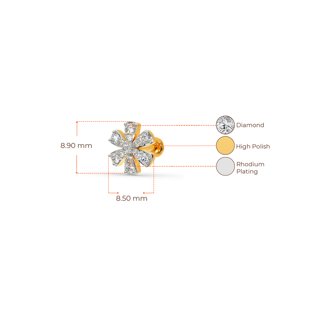 Satin Touch Diamond Nose Pins