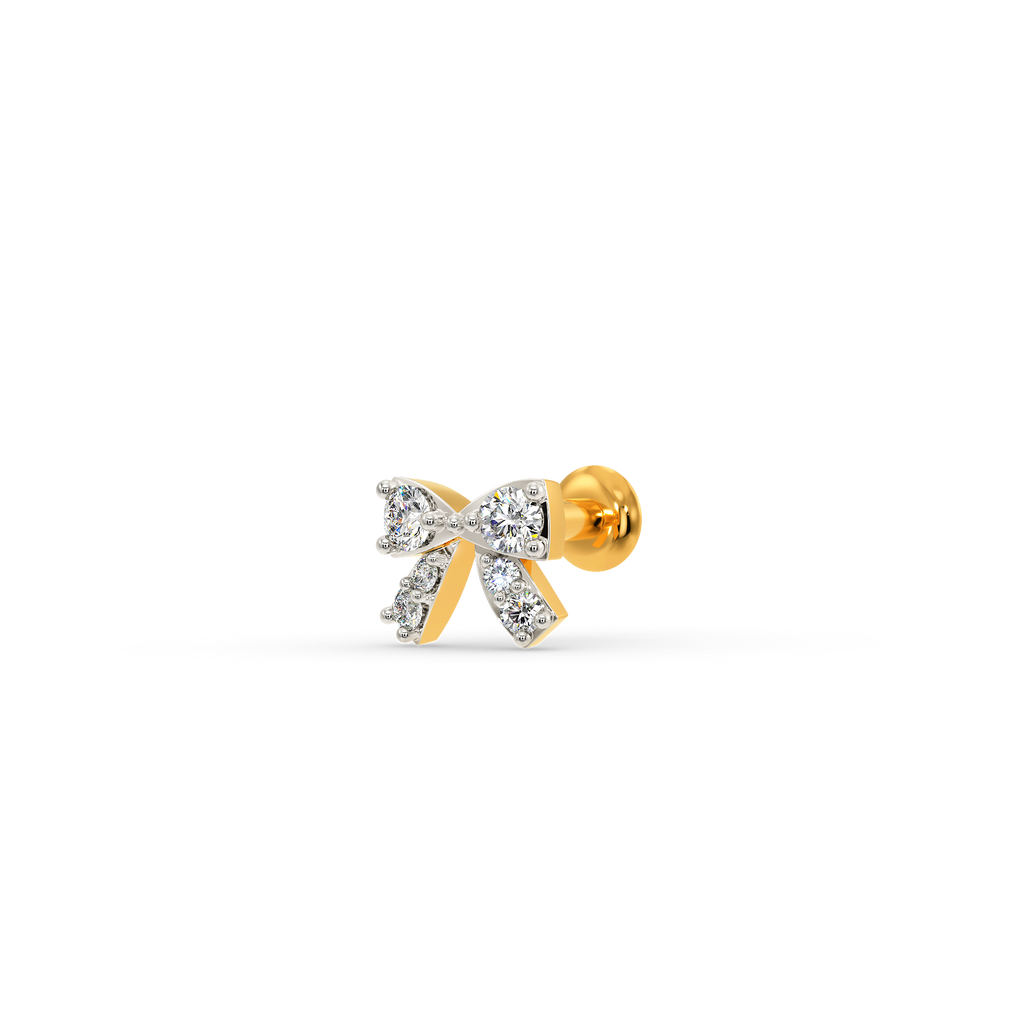 Bow Love Diamond Nose Pins