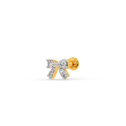Bow Love Diamond Nose Pins