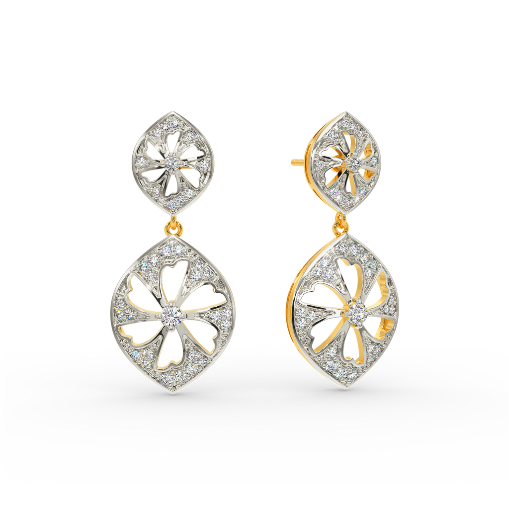 Flora Wheel Diamond Earrings