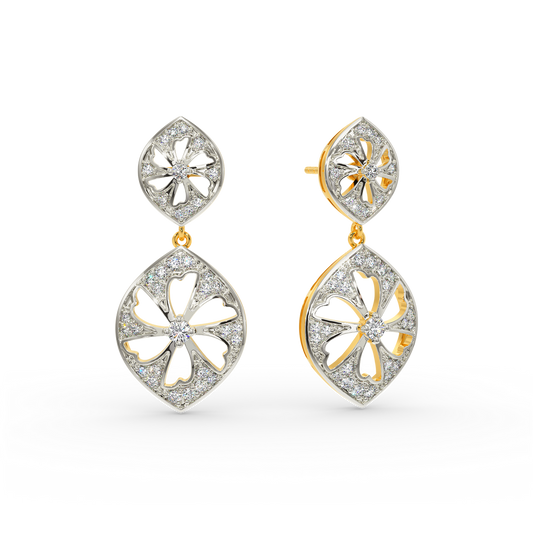 Flora Wheel Diamond Earrings