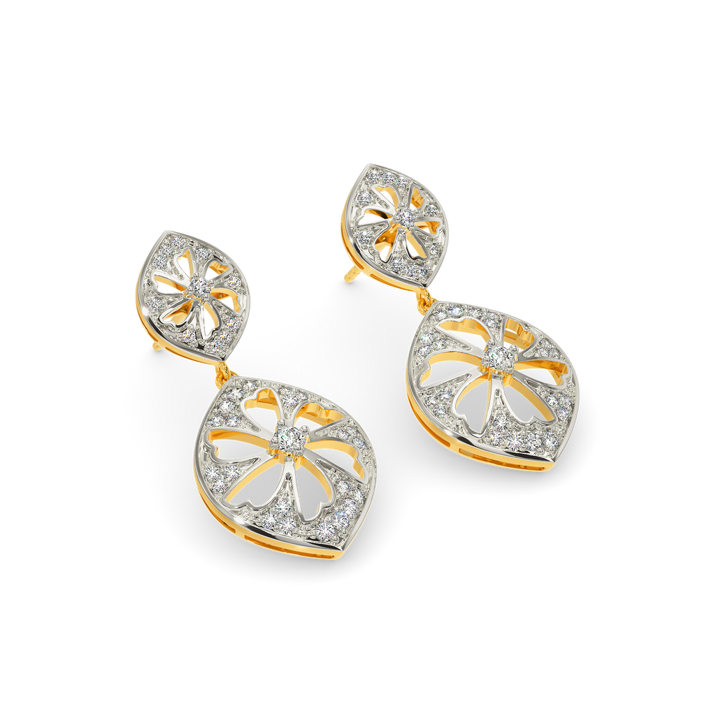 Flora Wheel Diamond Earrings