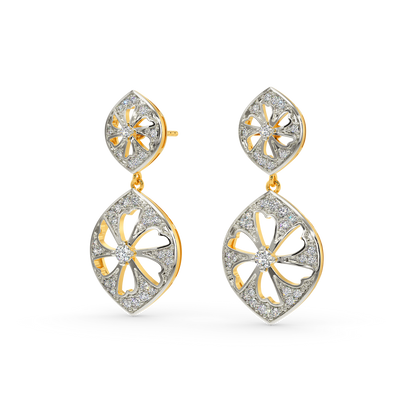 Flora Wheel Diamond Earrings