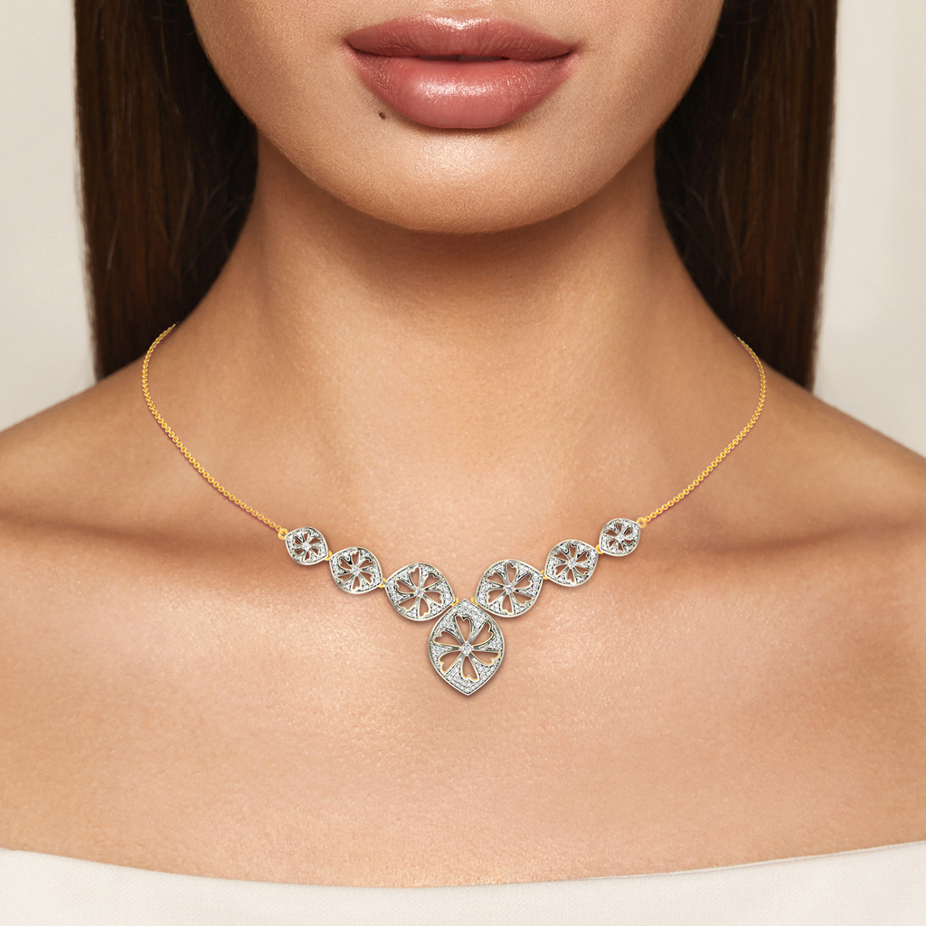 Flora Wheel Diamond Necklaces