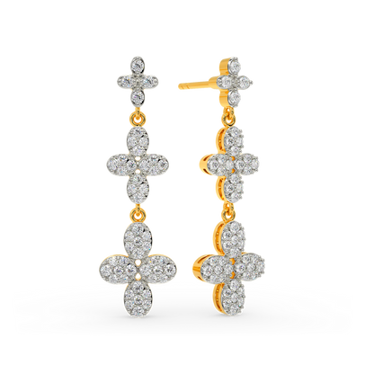 Flora Drop Diamond Earrings