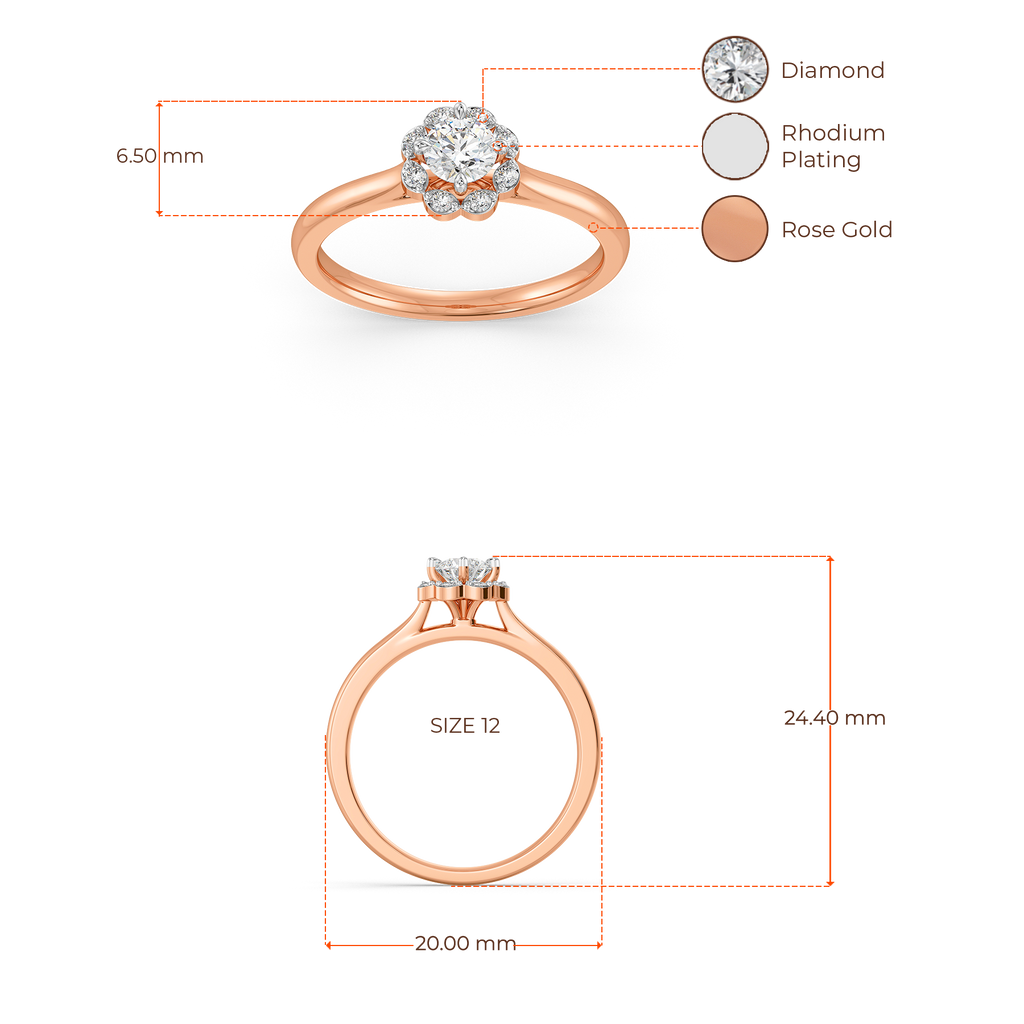 Lunar Palm Diamond Rings