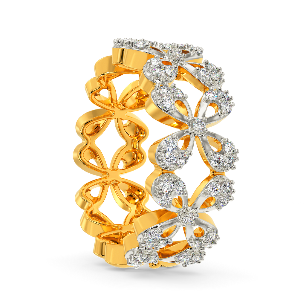 Floral Damsel Diamond Rings
