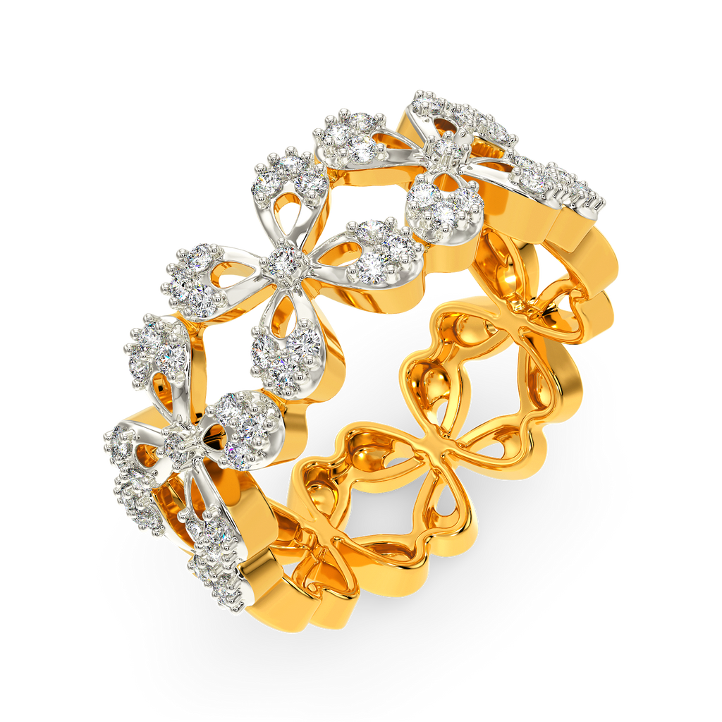 Floral Damsel Diamond Rings