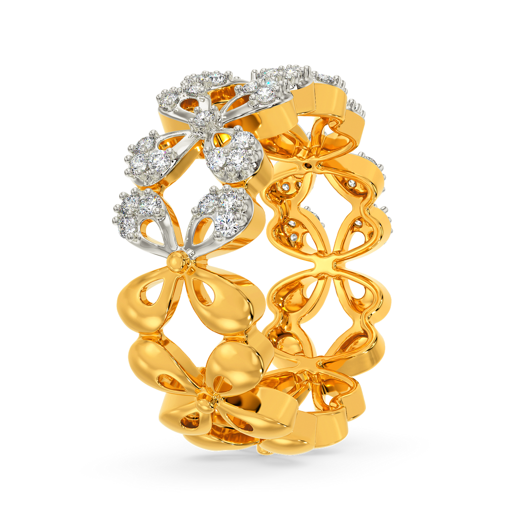 Floral Damsel Diamond Rings