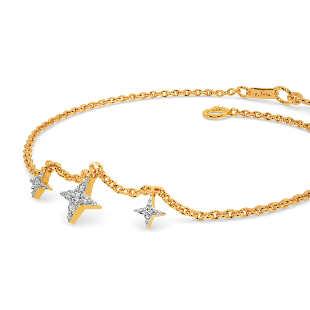 Alligning Stars Diamond Bracelets